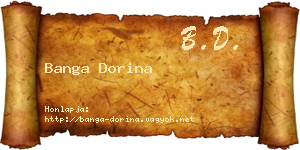 Banga Dorina névjegykártya